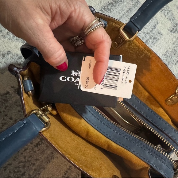 Coach Rogue 25 dark denim  Leather Handbag - Picture 3 of 9